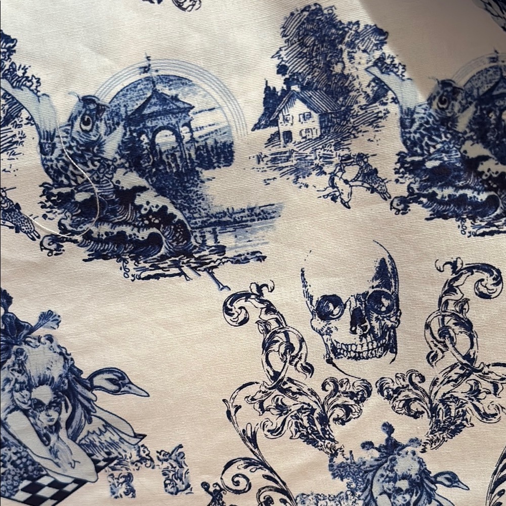 Elegant Blue Floral Women's Dress - Picture 4 of 4